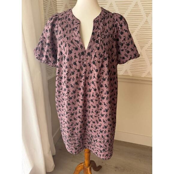 Madewell Women’s Medium Tillie Puff-Sleeve Mini Dress in Shadow Blooms - Picture 3 of 9